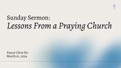 Lessons from a Praying Church
